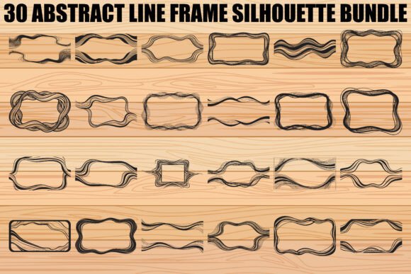Abstract Line Frame SVG Bundle: Modern Design