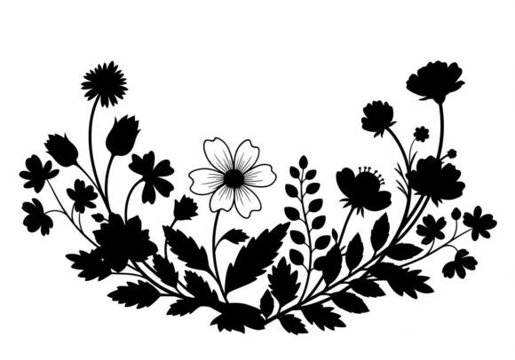 Black Floral Arrangement with Flowers: A Strategic Guide to Botanical Silhouettes and Vector Resources