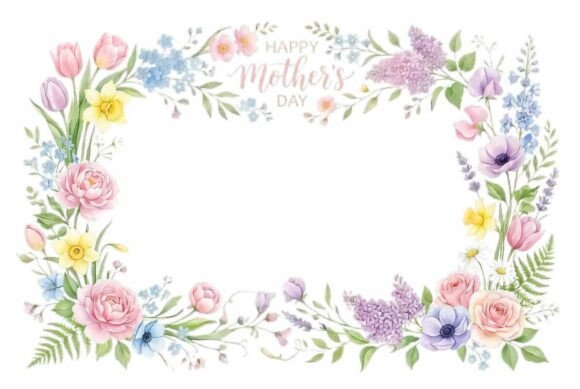 Botanical Border Frame Spring Mother's Day