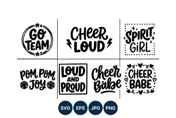 Cheer Phrases Hand Lettering Vector Art: A Creative Resource for Spirit and Style