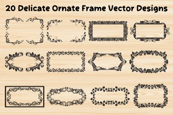 Delicate Ornate Frame Vector Designs