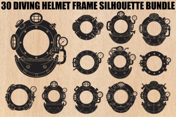 Diving Helmet Frame SVG Bundle: A Creative Resource for Nautical and Steampunk Designs