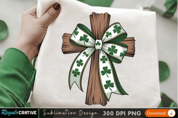 Elegant Shamrock Bow Tie Design: Elevating Sublimation Projects with High-Resolution Artistry