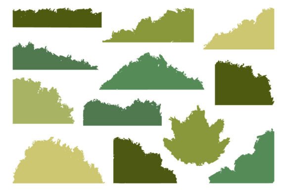 Evaluating the Grass Bush Nature Border Bundle Set Pack for Design Projects