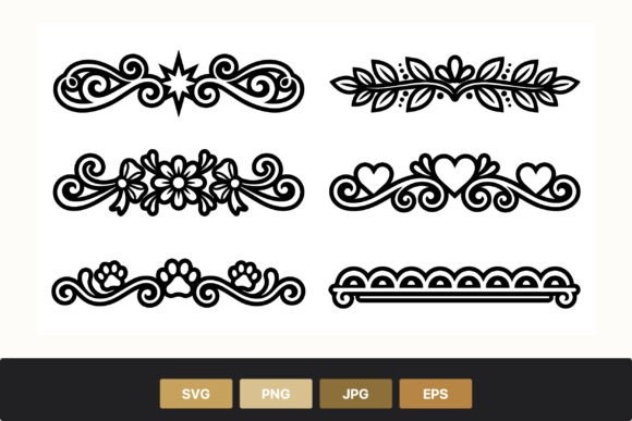 Floral Hearts Paw Border Vector Guide
