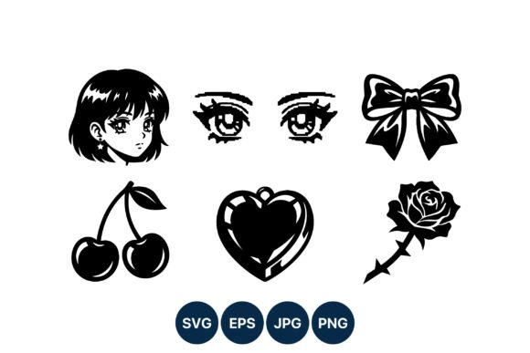 Integrating Manga Girl Face Eyes Bow Cherry Heart into Professional Creative Workflows