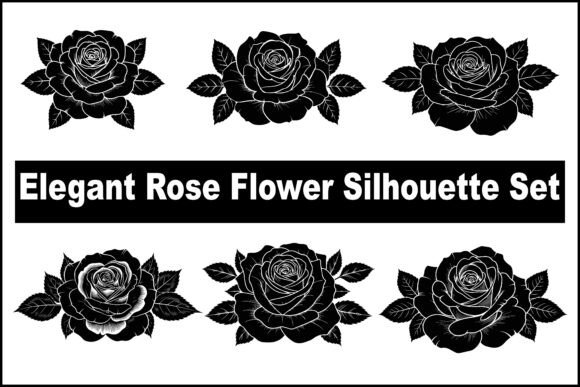 Integrating the Elegant Rose Flower Silhouette Set into Professional Design Workflows