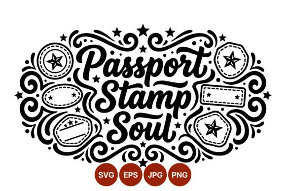 Passport Stamp Soul Hand Lettering Guide