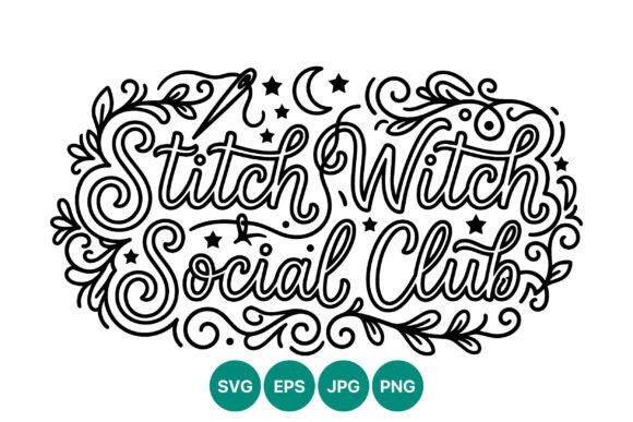 Stitch Witch Social Club Hand Lettering Guide