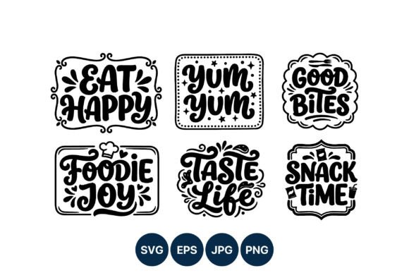 Strategic Branding with the Handwritten Food Phrases Set