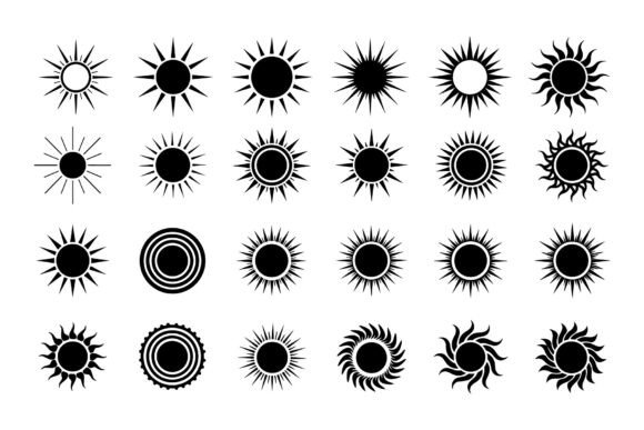 Sunburst SVG Bundle: 24 Designs for Creators