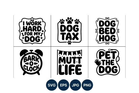 Unleashing Creativity with High-Contrast Dog Themed Vector Art