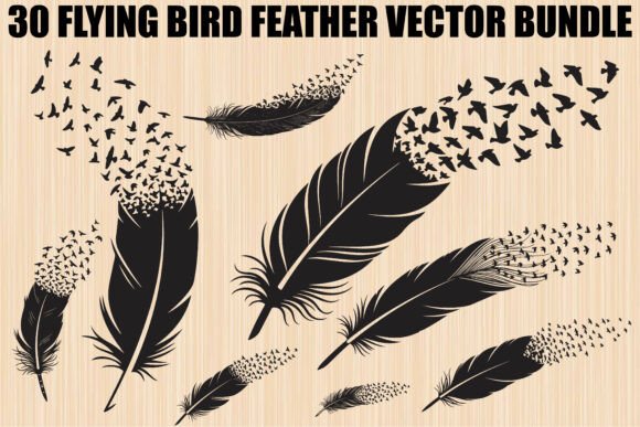 Unlocking Creative Freedom with the Flying Bird Feather Silhouette Bundle