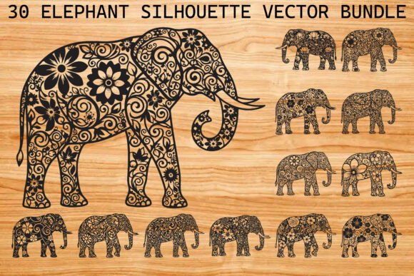 Unlocking Creative Potential with the Elephant Silhouette Vector Bundle