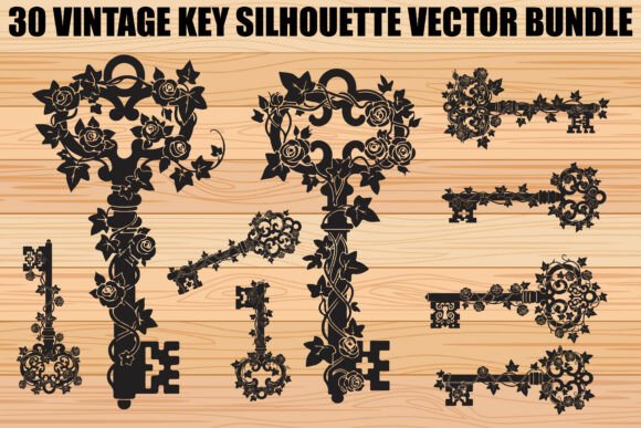 Unlocking Creativity: The Versatility of the Vintage Key Silhouette Bundle