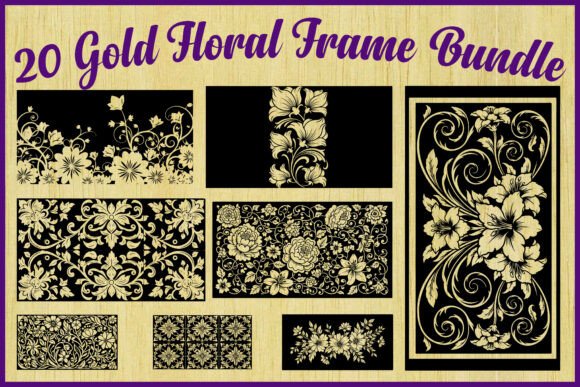 Unlocking Digital Elegance: A Comprehensive Guide to the 20 Gold Floral Frame SVG Bundle
