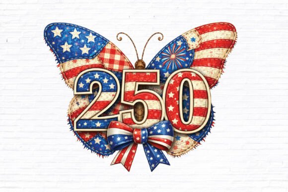 USA 250 Vintage Stars Stripes PNG: A Patriotic Design Resource
